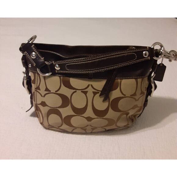 Coach Signature Zoe Canvas Handbag - Picture 11 of 16